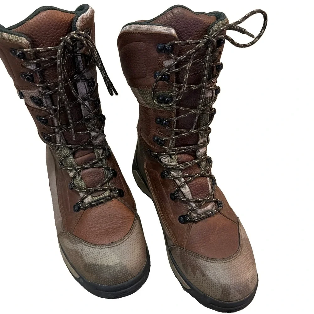 Cabelas Hunting Boots 81-8419 Dry Plus Thinsulate Ultra Camo Leather 9.5D